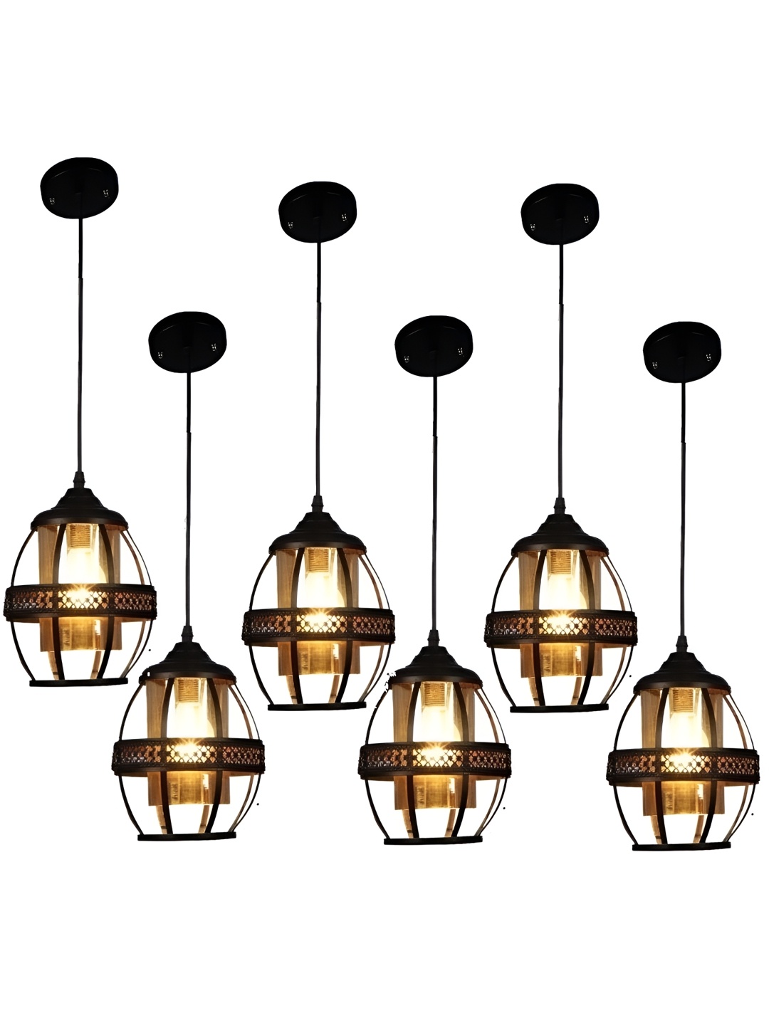 

ELIANTE Black 6 Pcs Contemporary Ceiling Lamp