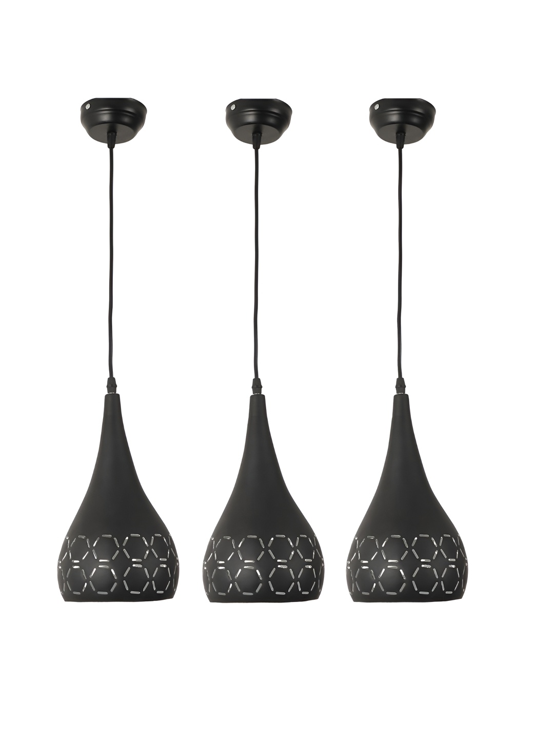 

ELIANTE Black 3 Pieces Frustum Metal Self Assembly Contemporary Ceiling Lamps