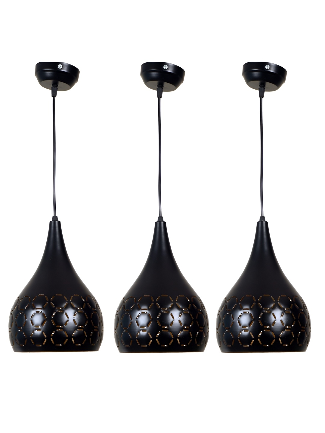 

ELIANTE Black 3 Pieces Frustum Metal Self Assembly Contemporary Ceiling Lamps