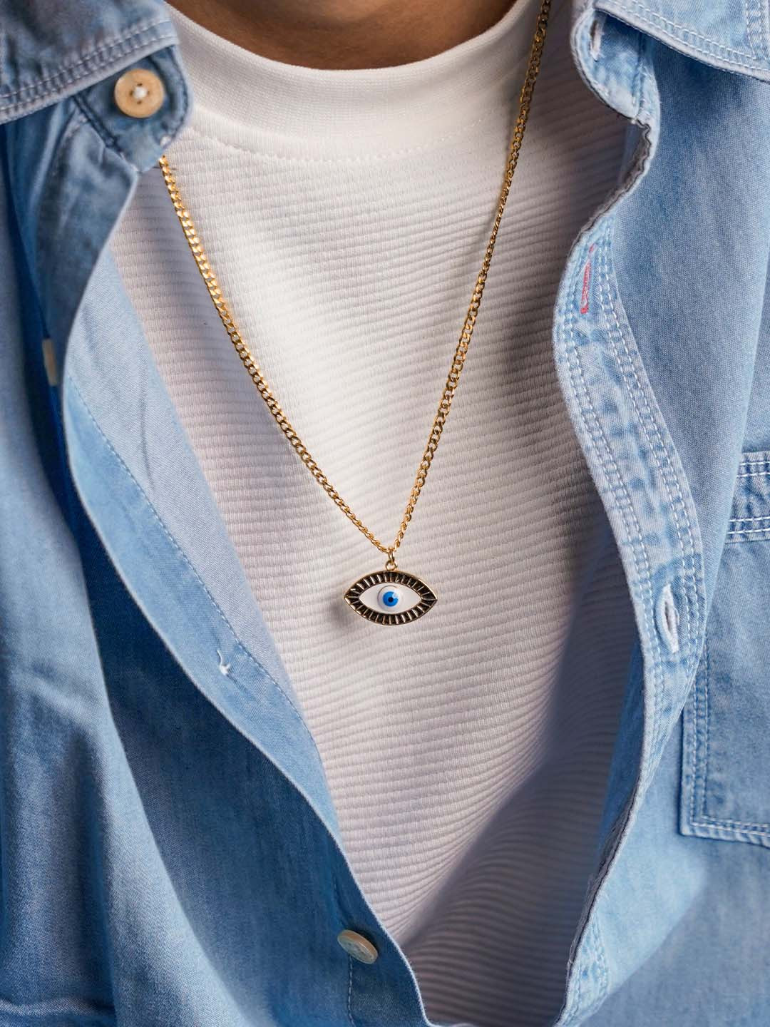 

SWASHAAEye Men 18K Gold Plated Stainless Steel Chains