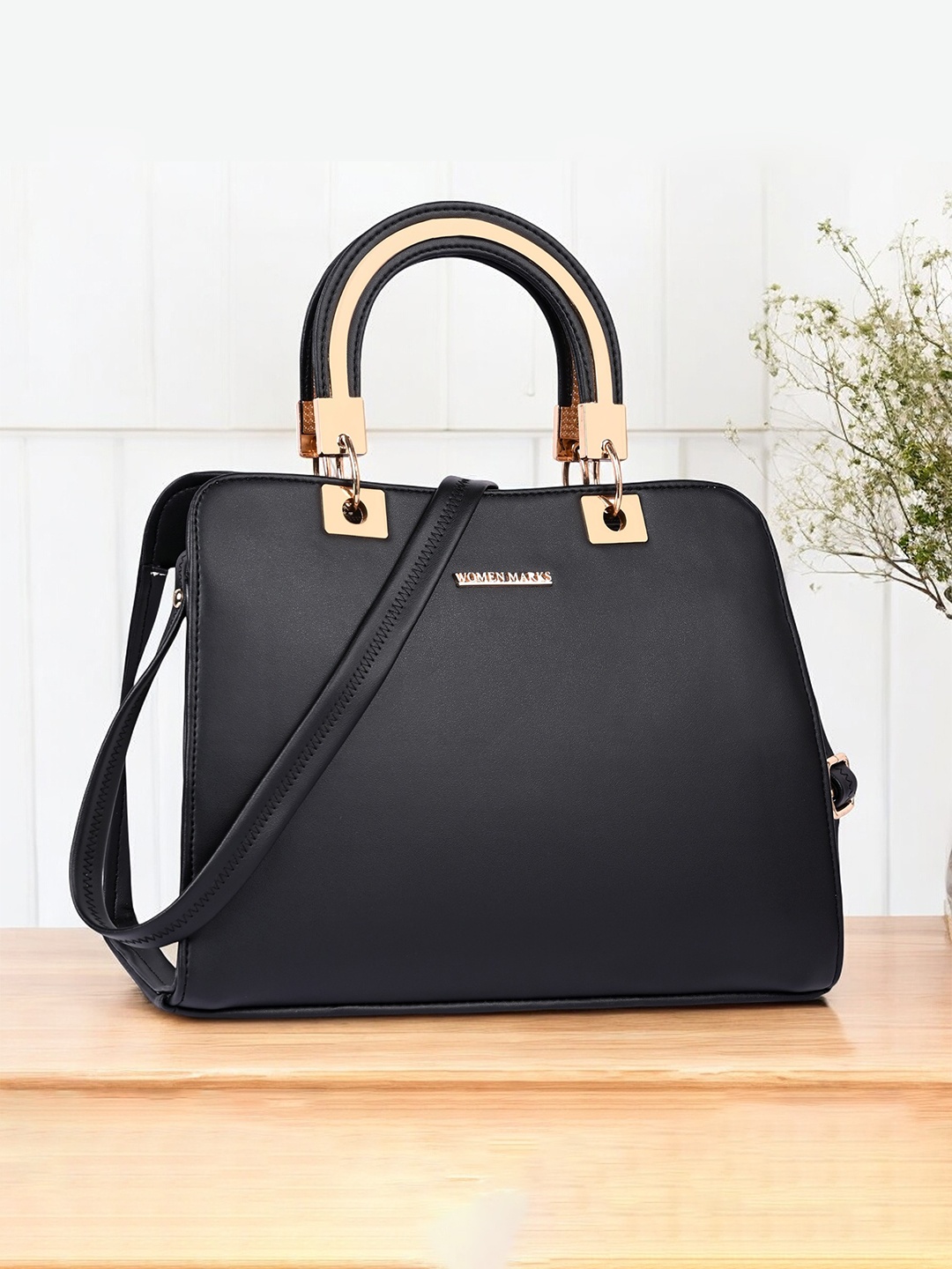 

WOMEN MARKS Structured Handheld Bag, Black