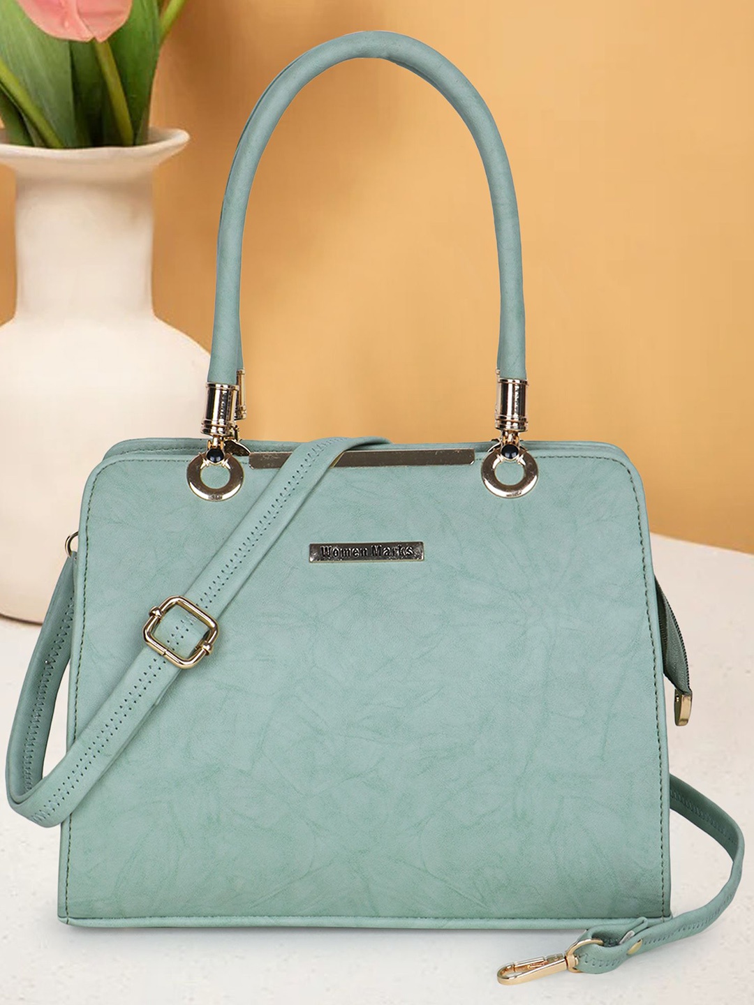 

WOMEN MARKS Structured Handheld Bag, Green