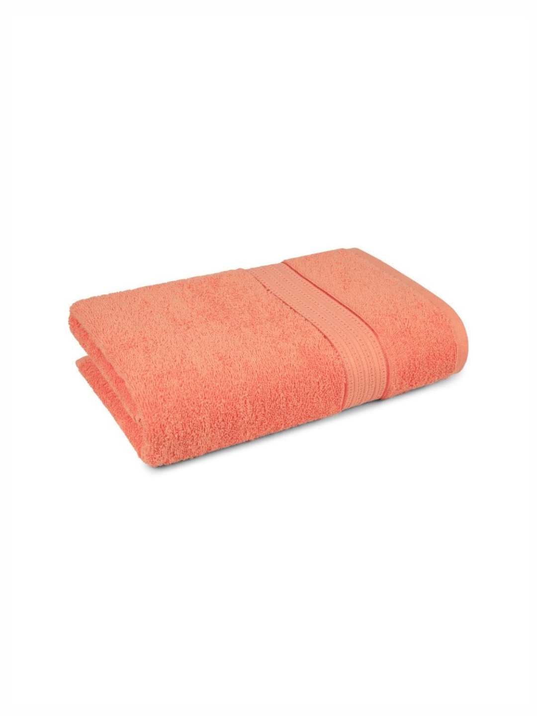 

MYTRIDENT Peach-Coloured Cotton 450 GSM Bath Towel