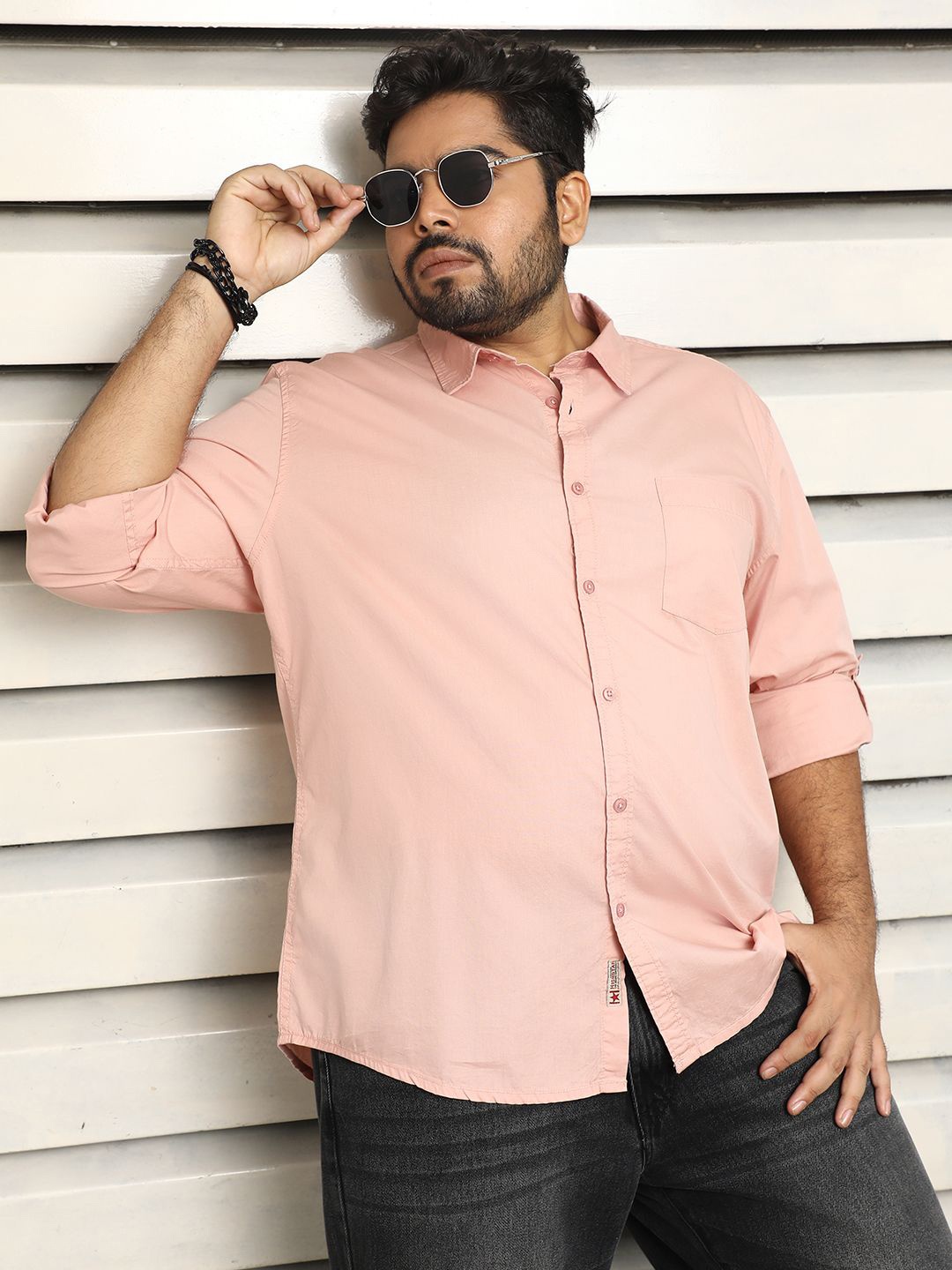 

Freeform by High Star Men Regular Casual Shirt, Pink