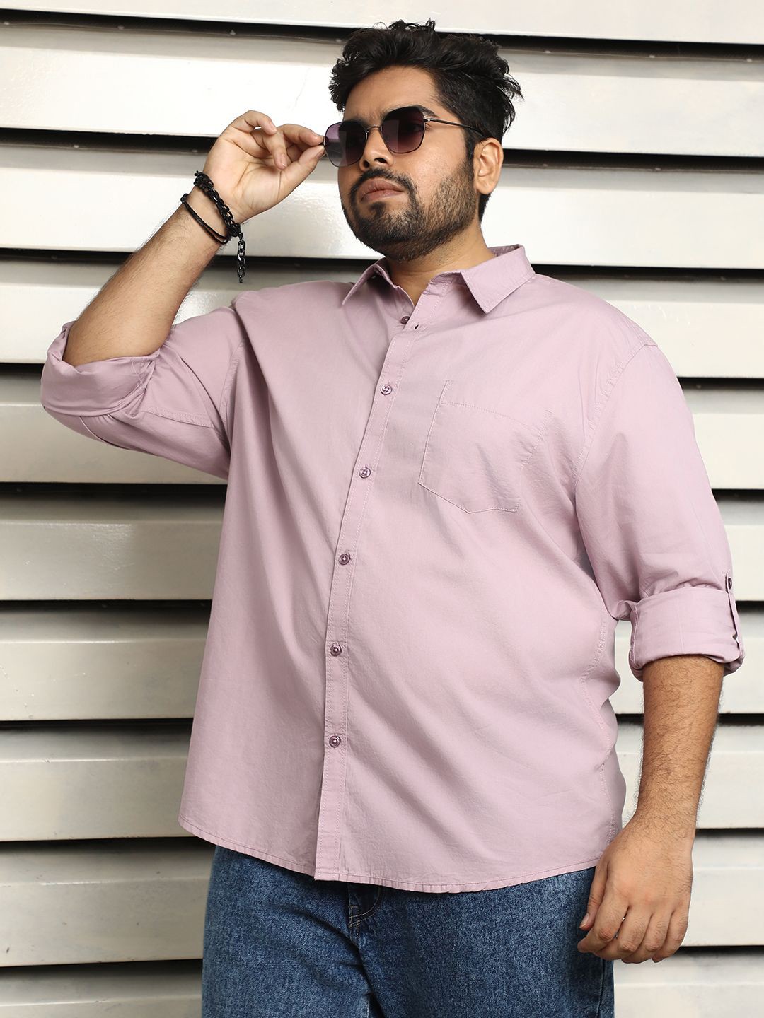 

Freeform by High Star Men Regular Casual Shirt, Lavender