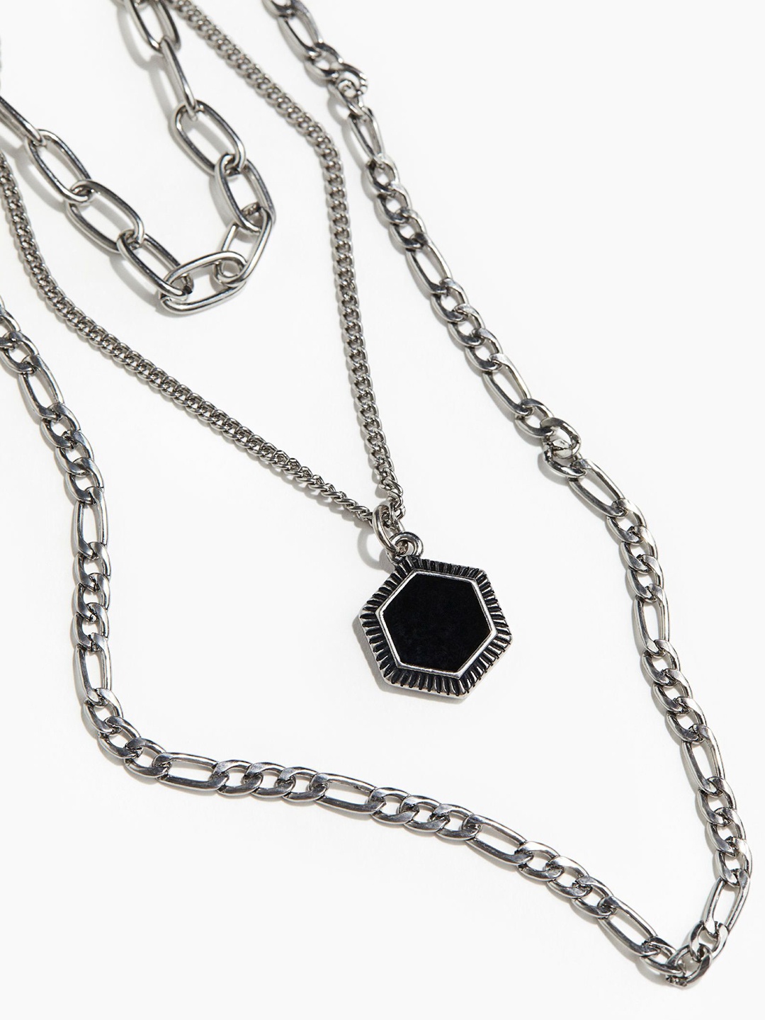 

H&M Men 3-Pack Necklaces, Silver