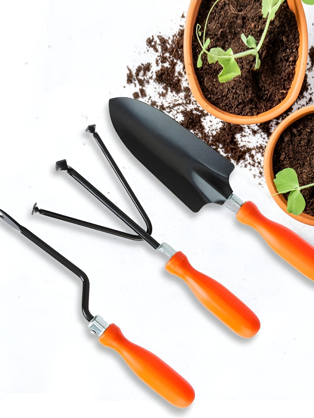 

Cinagro Orange & Black Shovel & Cultivator & Weeder Garden Tools