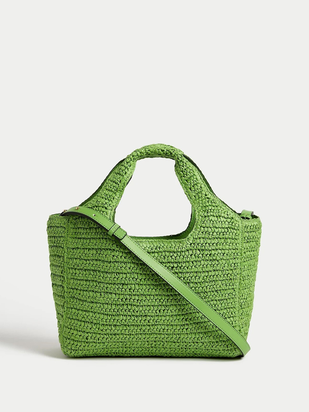 

Marks & Spencer Textured Oversized Structured Handheld Bag, Green