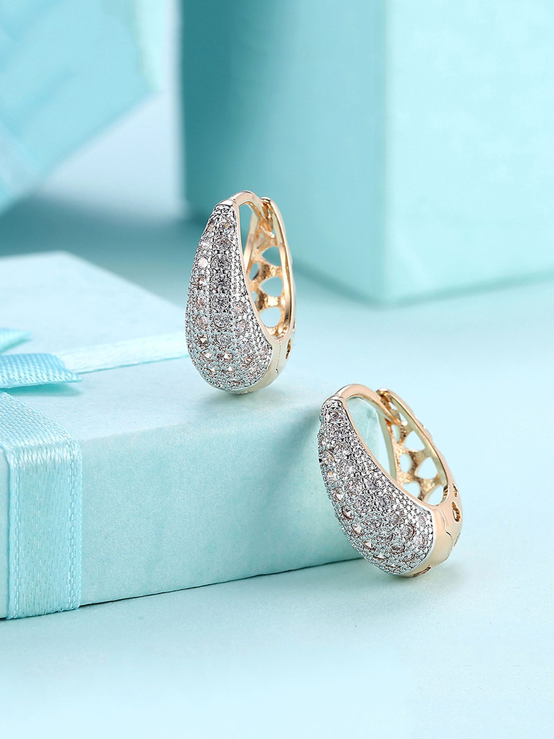

Yellow Chimes Gold Plated Circular Hoop Earrings