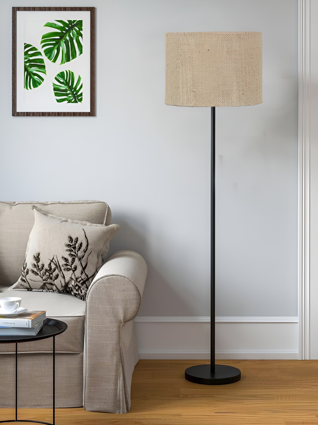 

Devansh Beige Iron Floor Lamp With Shade