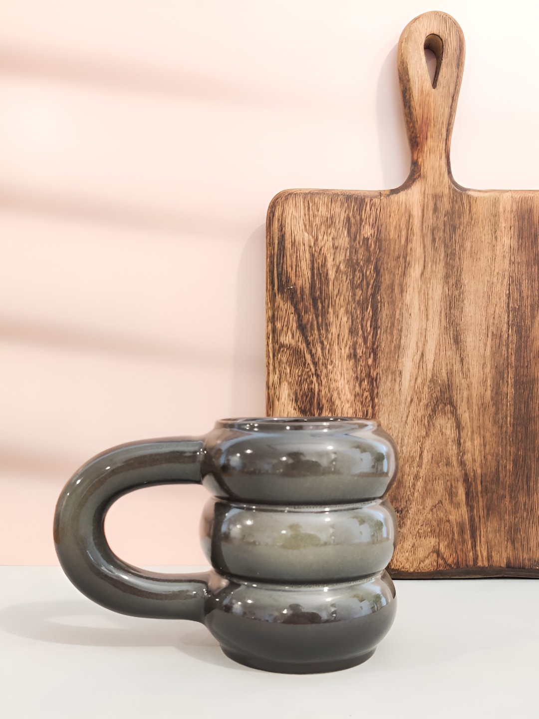 

One Posh Home Black Solid Stoneware Matte Mugs Set of Cups and Mugs