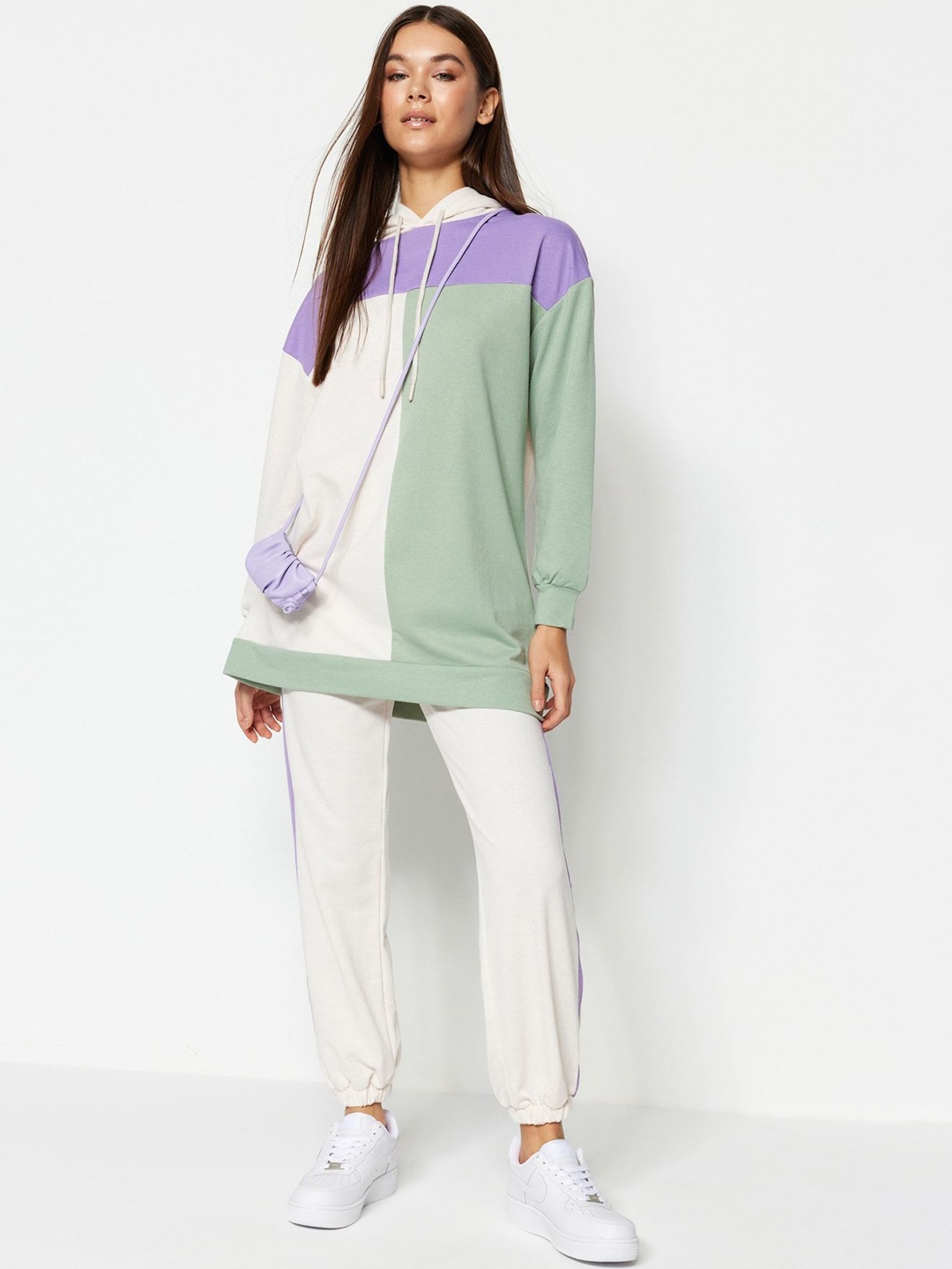 

Trendyol Colorblocked Hooded Tracksuits, White