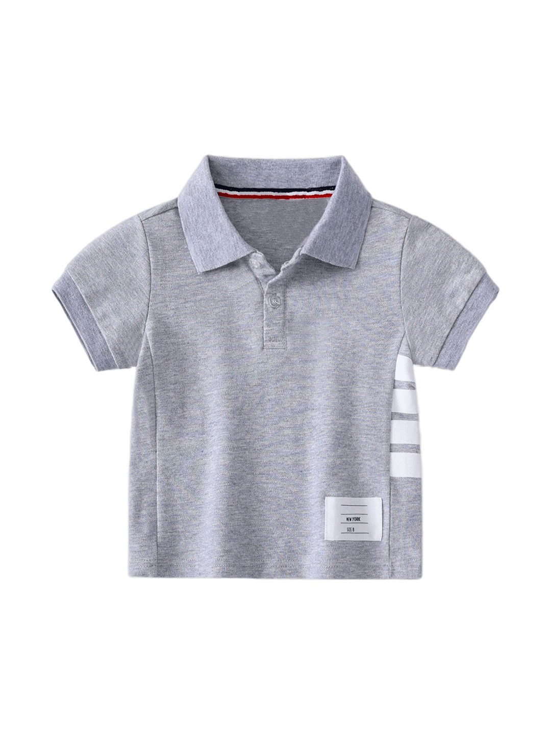 

BAESD Kids Polo Collar Pure Cotton T-shirt, Grey