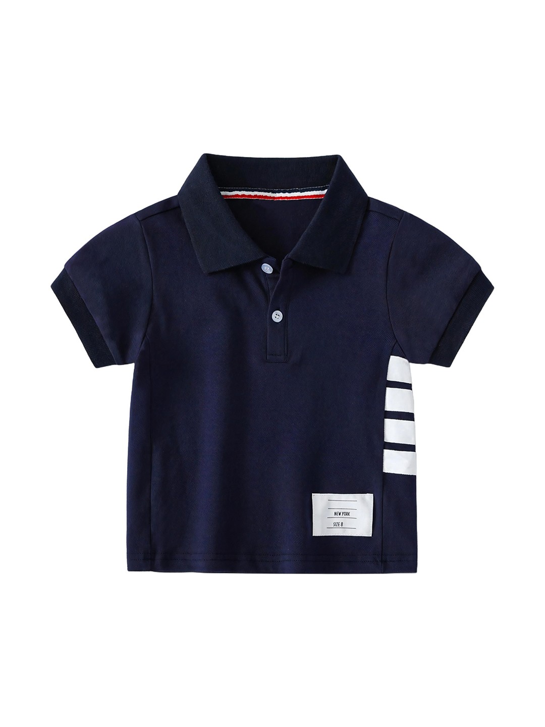 

BAESD Kids Polo Collar Pure Cotton T-shirt, Blue