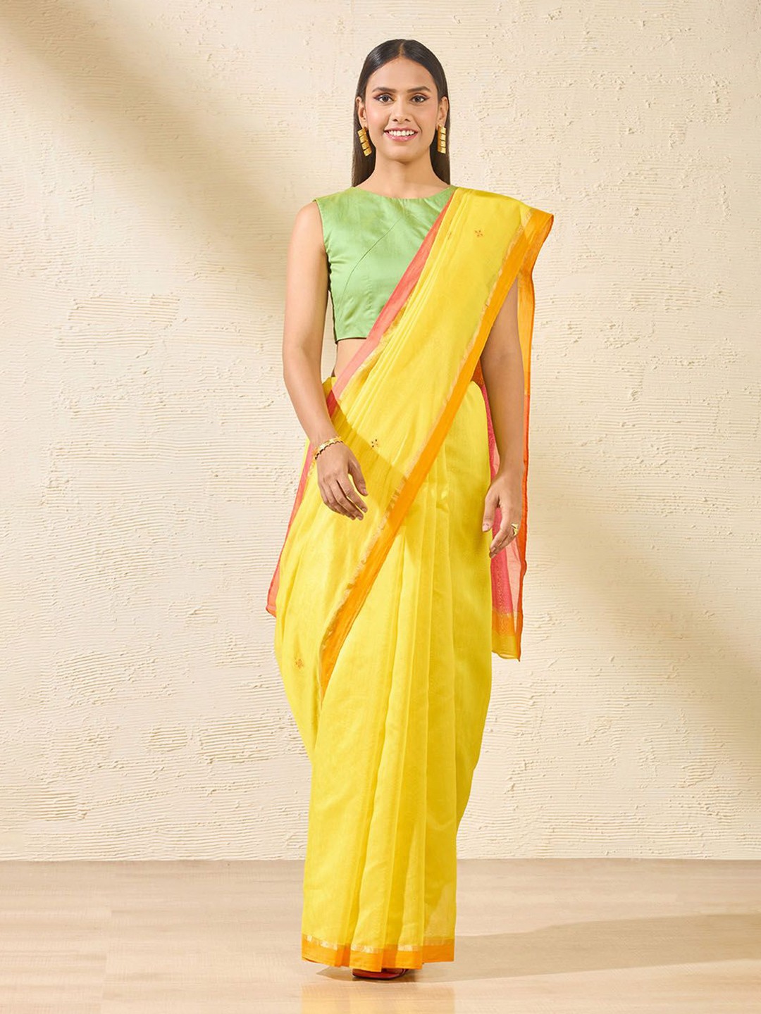 

Taneira Chanderi Saree, Yellow