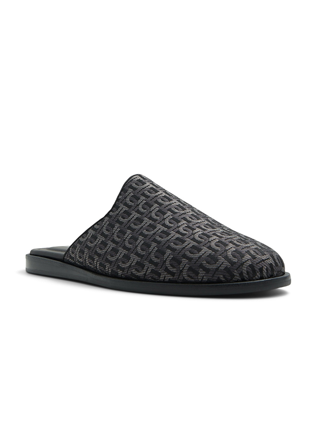 

ALDO Men Mivida Textured Round Toe Comfort Insole Textile Mules, Black