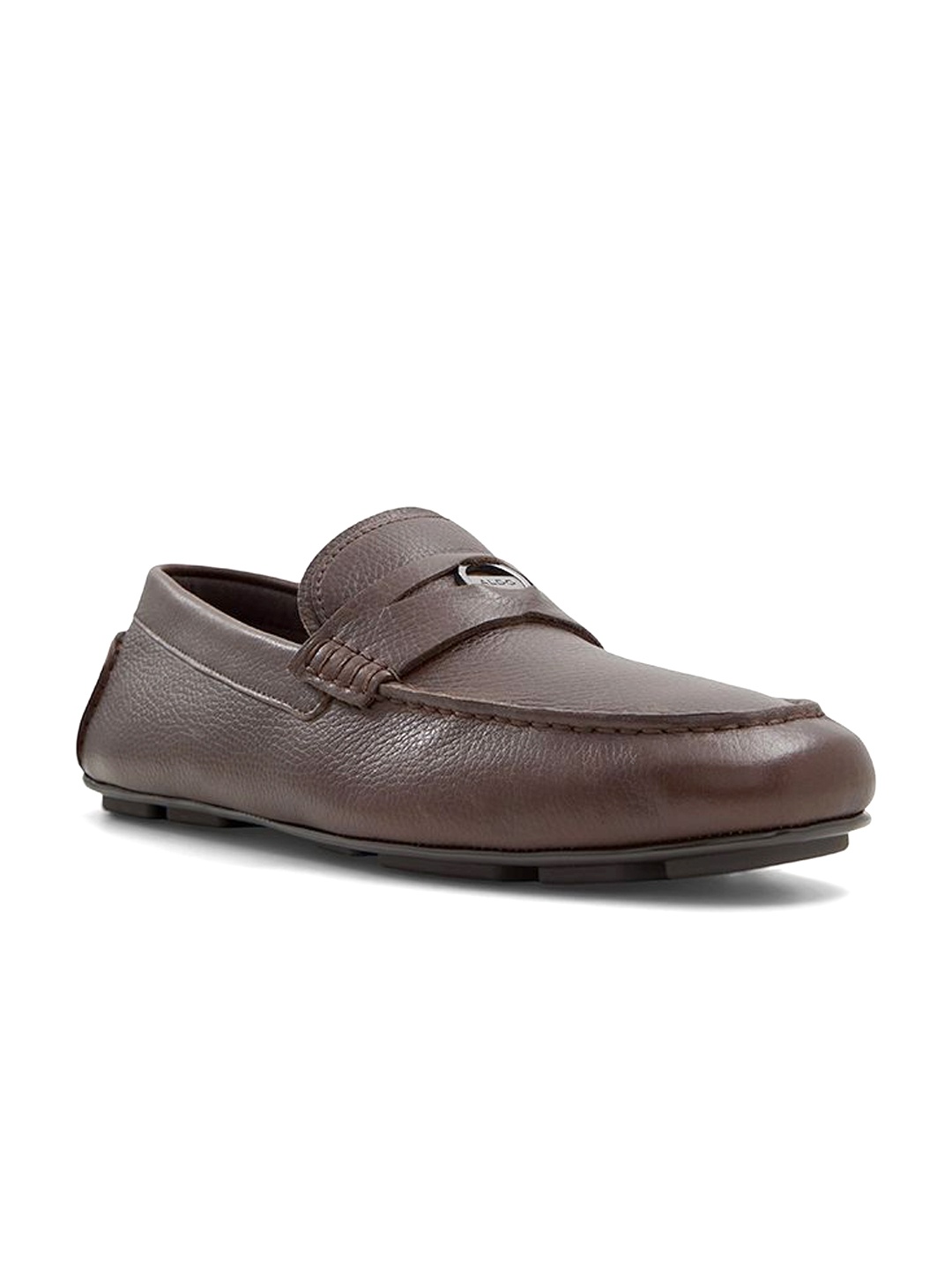 

ALDO Men Squire Round Toe Comfort Insole Leather Loafers, Brown