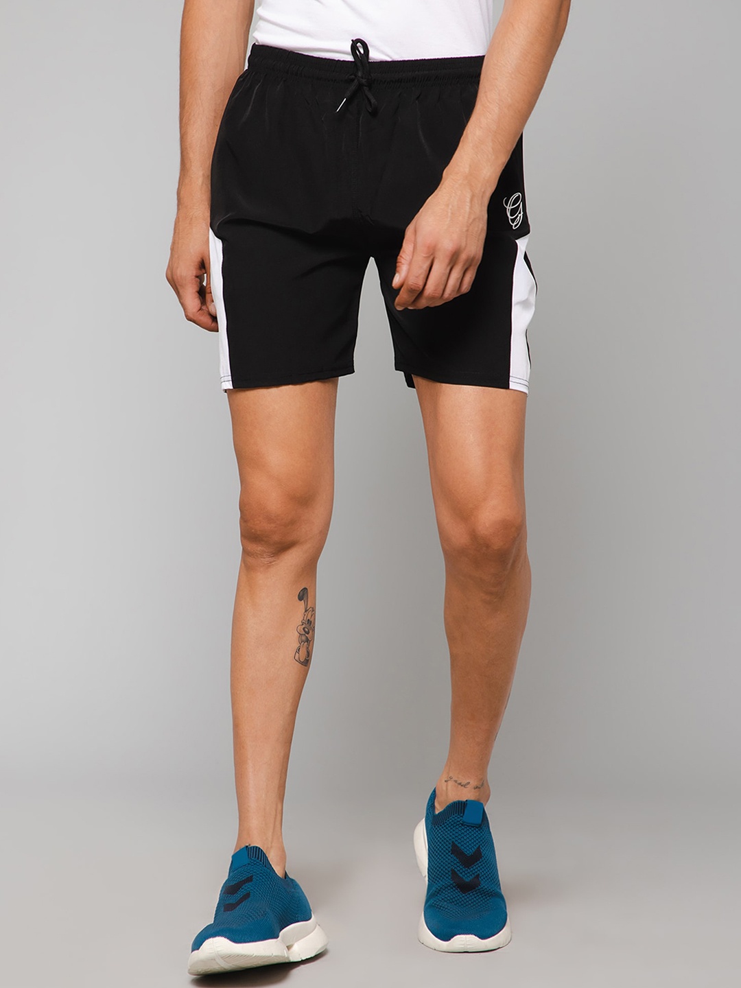 

GIYSI Men Sports Mid-Rise Fit Shorts, Black