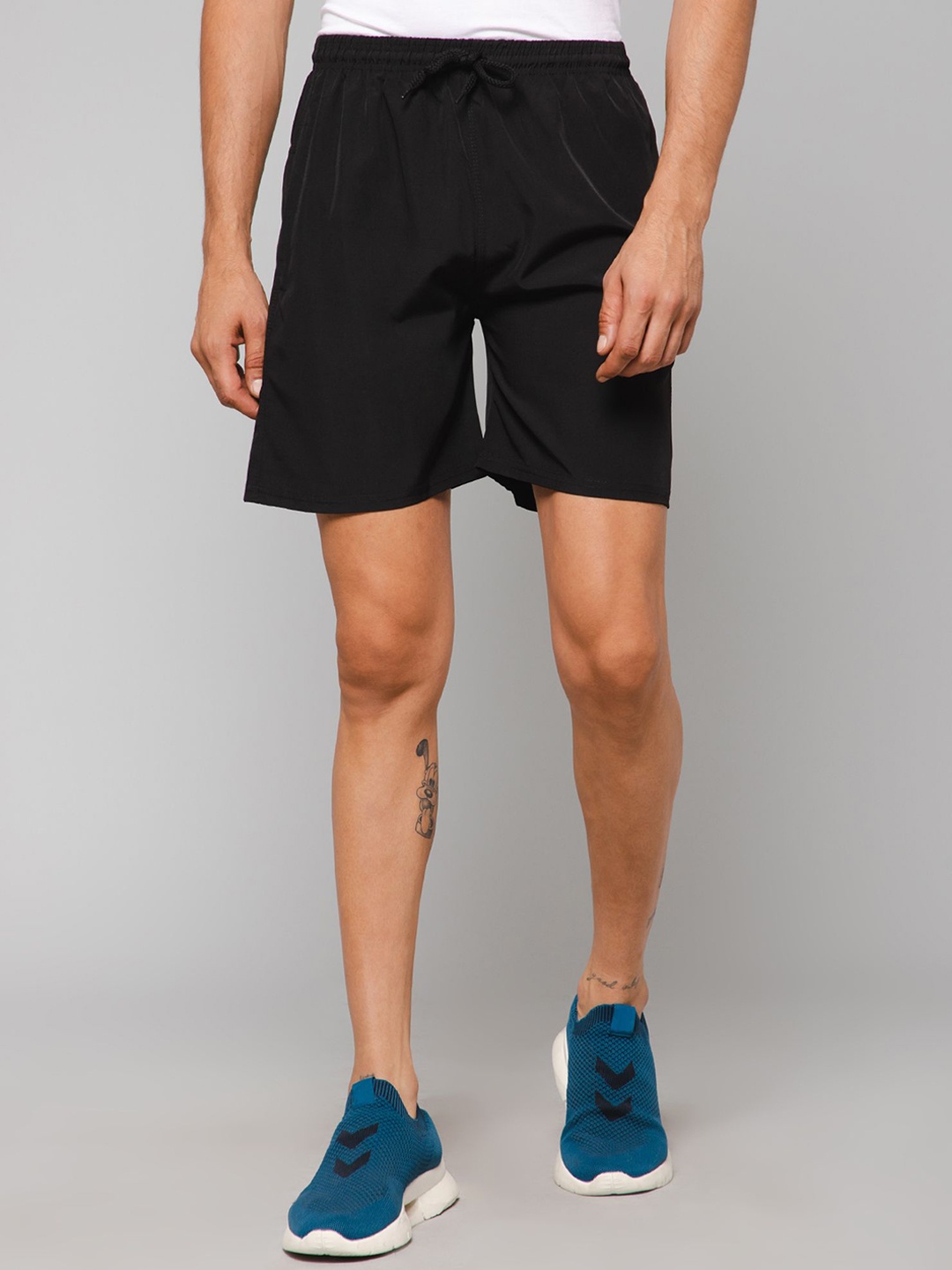 

GIYSI Men Mid Rise Sports Shorts, Black