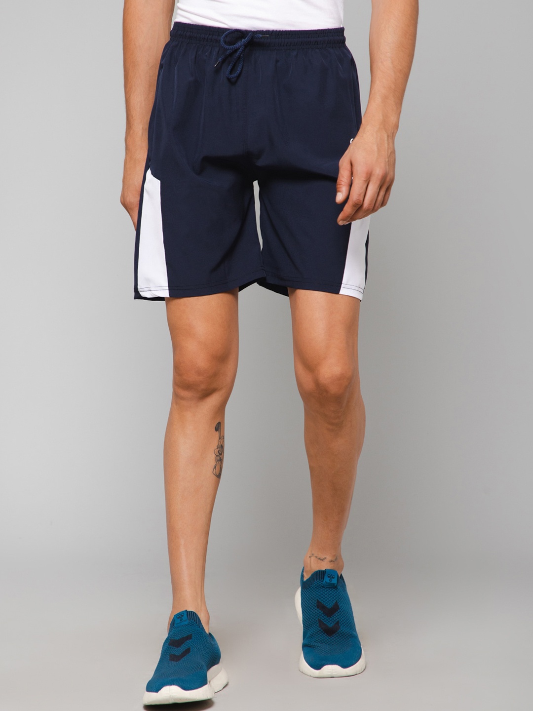 

GIYSI Men Sports Mid-Rise Fit Shorts, Navy blue