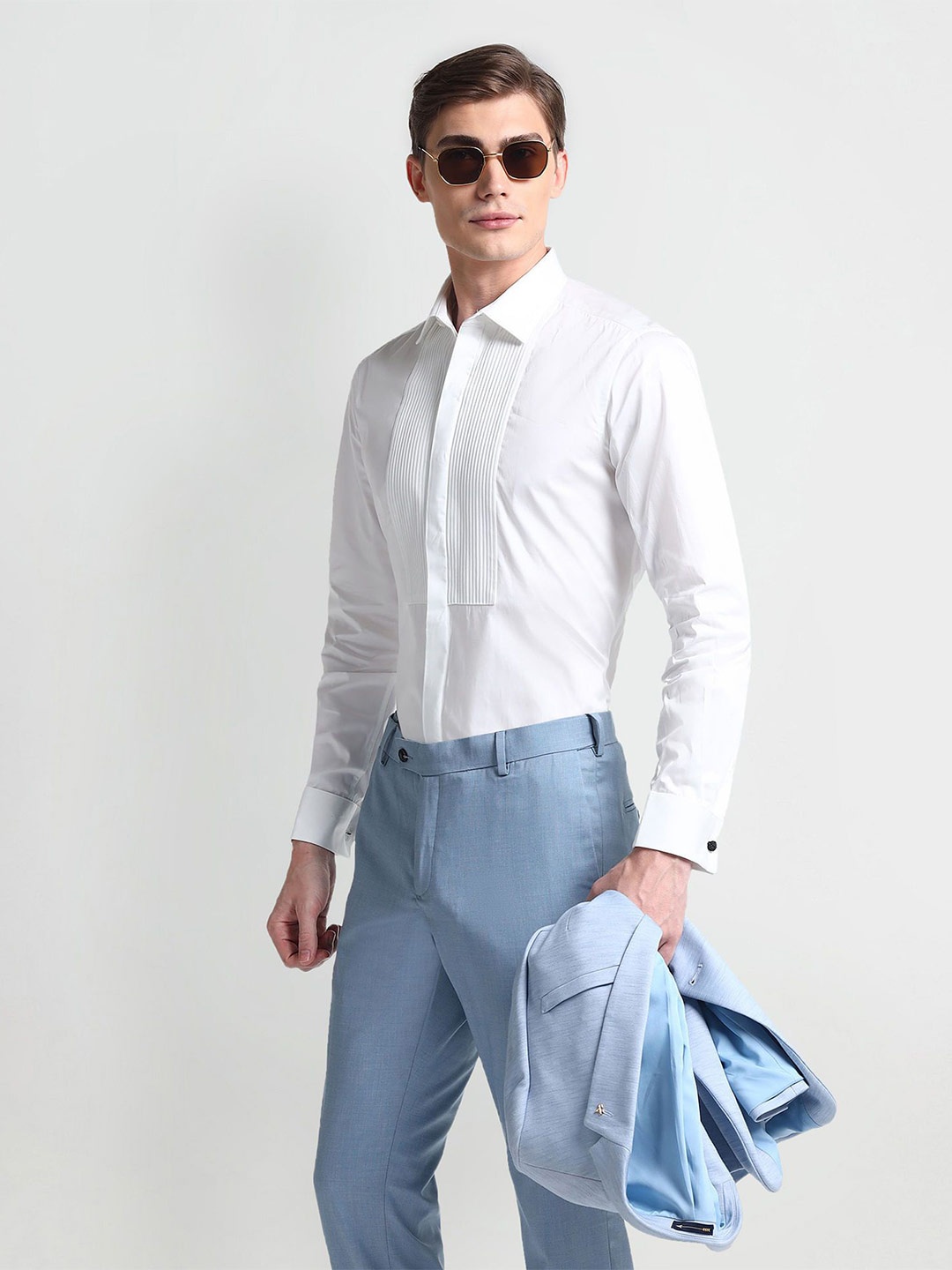 

Arrow Slim Fit Pin Tuck Pure Cotton Formal Shirt, White