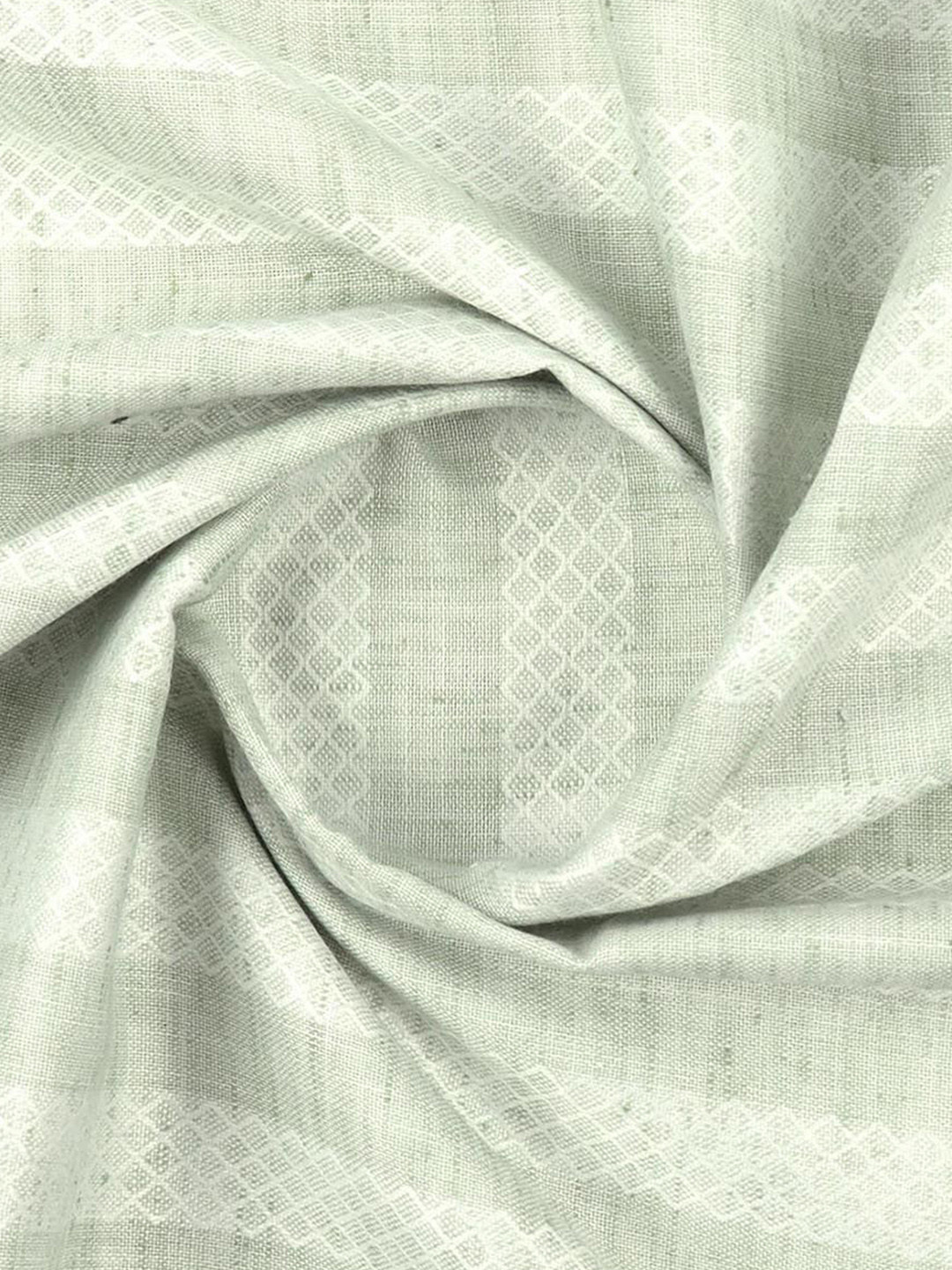 

Ramraj Striped Cotton Shirt Unstitched Fabric, Green