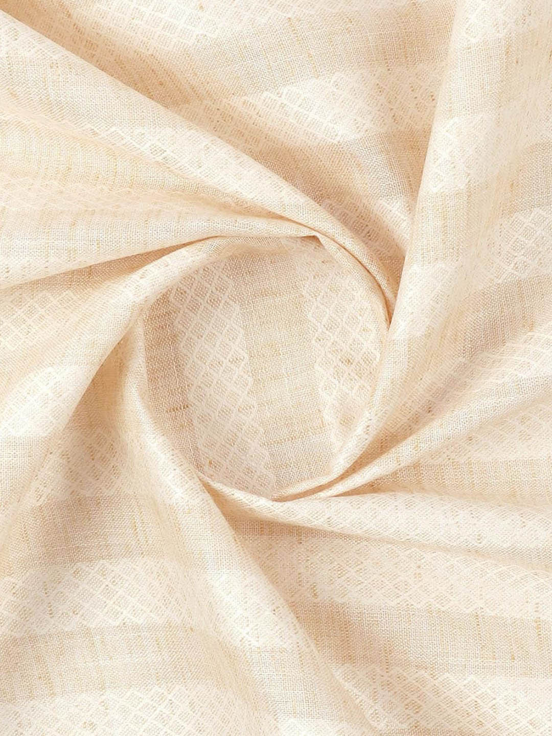 

Ramraj Men Striped Cotton Unstitched Shirt Fabric, Beige