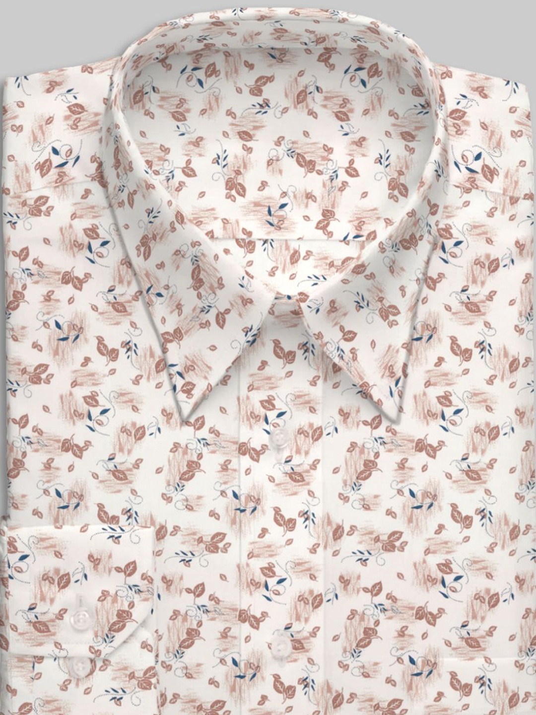 

Ramraj Printed Cotton Unstitched Shirt Fabric, Peach