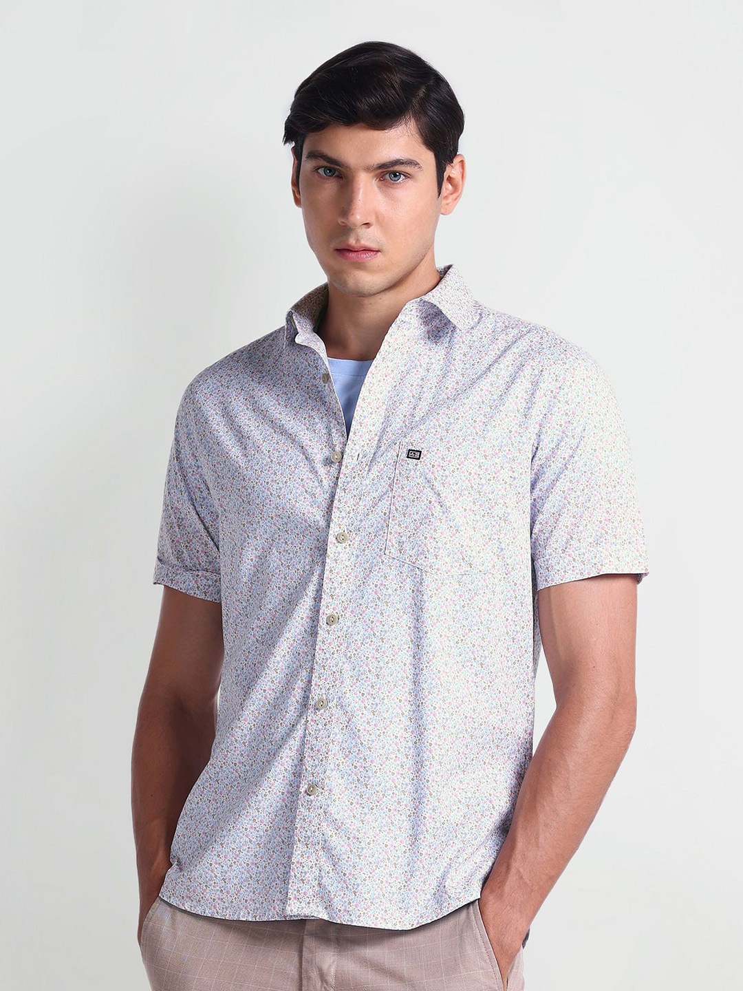 

Arrow Sport Floral Printed Cotton Casual Shirt, Grey