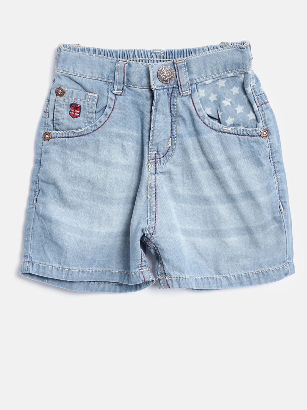 

Palm Tree Boys Blue Washed Denim Shorts