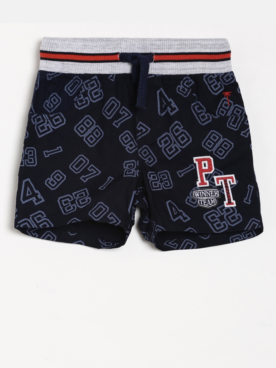 

Palm Tree Boys Blue Printed Regular Fit Shorts