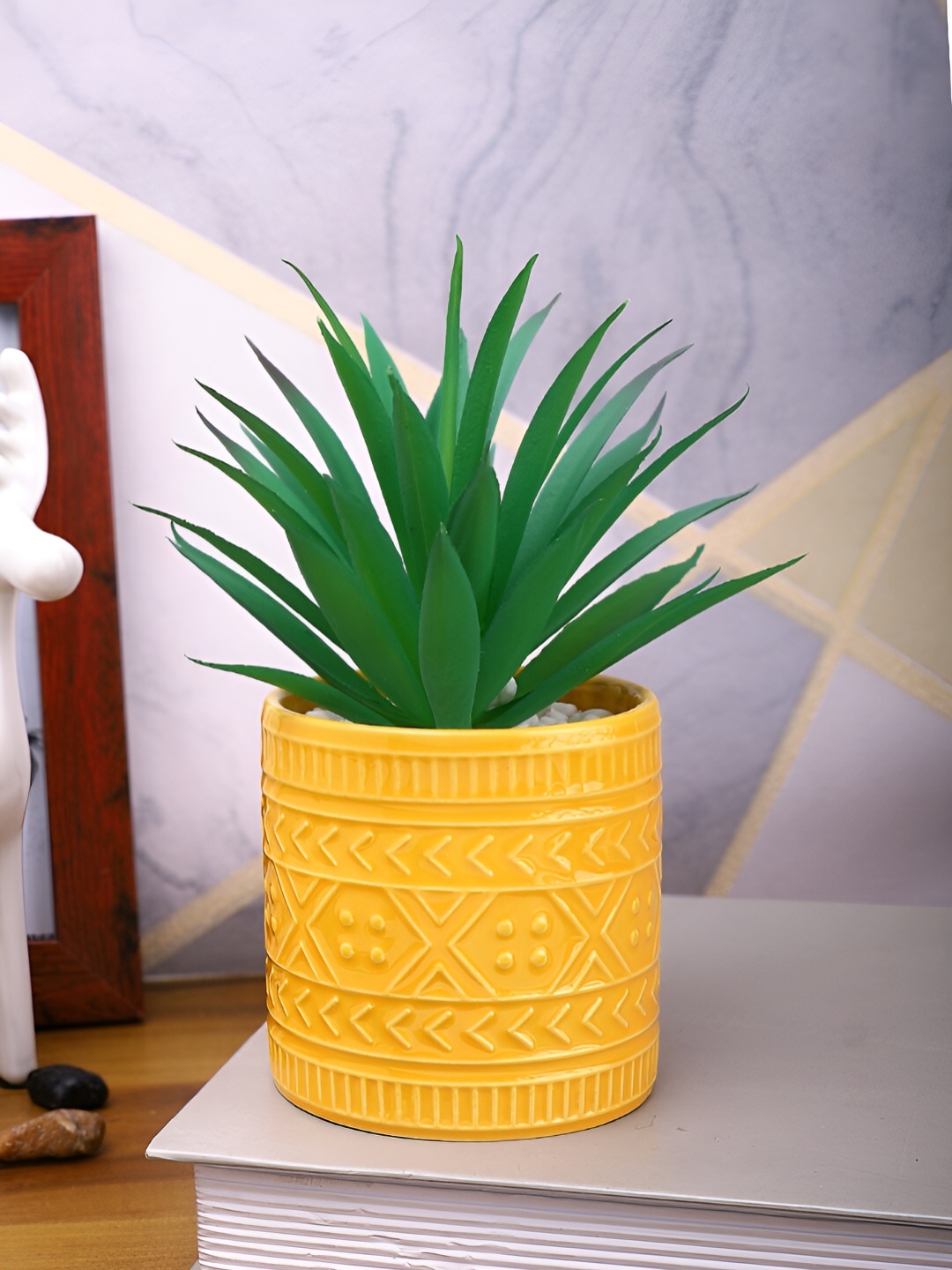 

TAYHAA Green Aloe Vera Artificial Plant With Pot