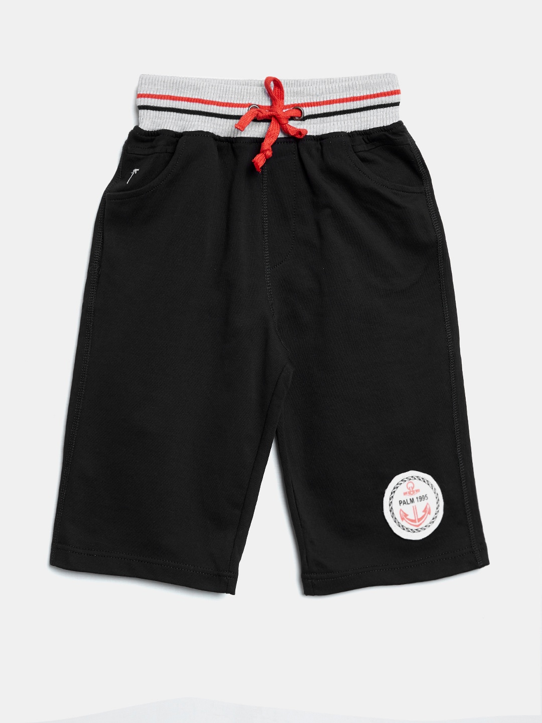 

Palm Tree Boys Black Solid Regular Fit Shorts