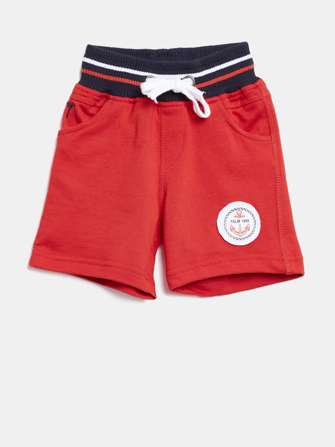 

Palm Tree Boys Red Solid Regular Fit Shorts