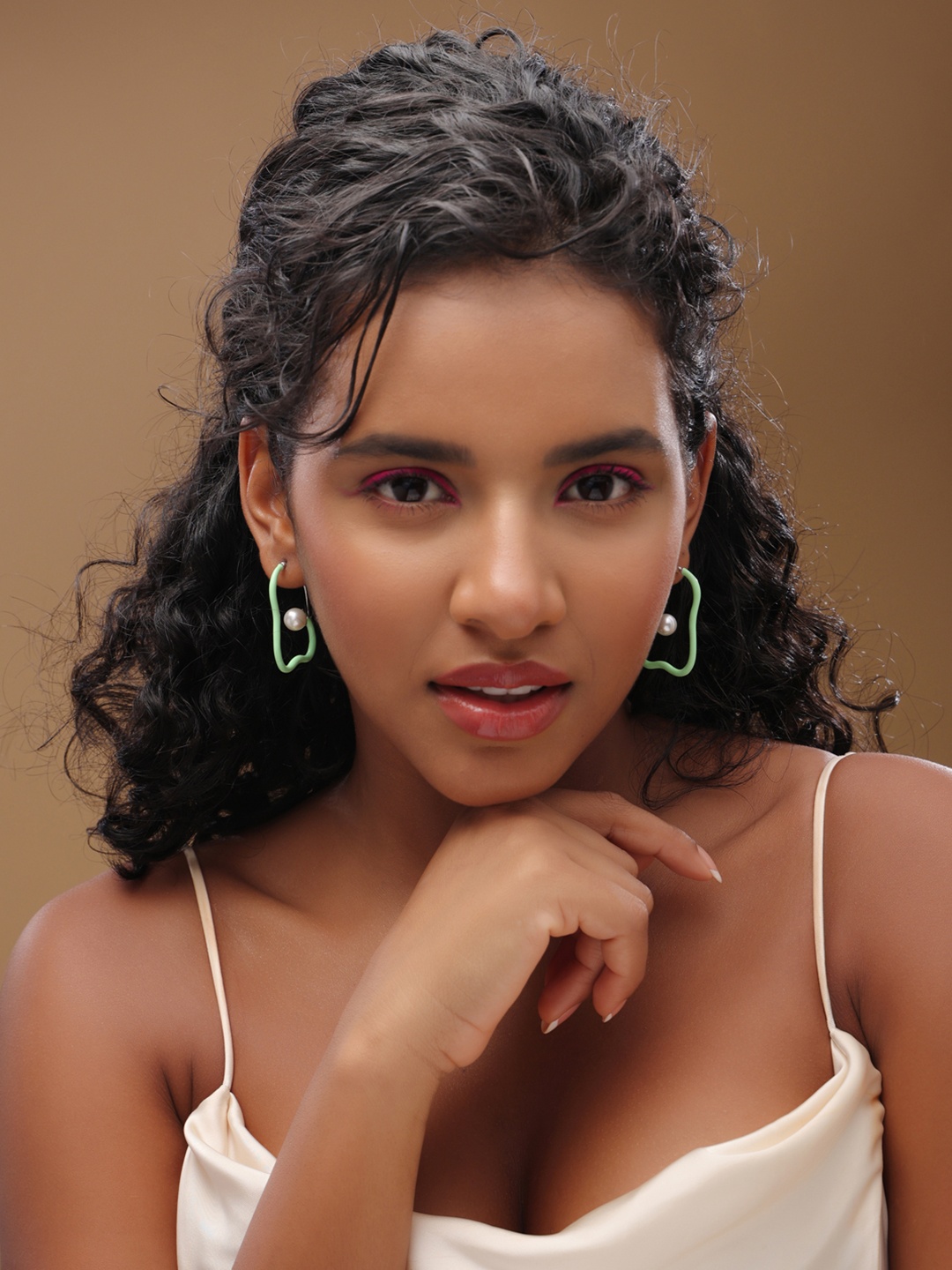 

Kicky And Perky 925 Sterling Silver Pearls Beaded Hoop Earrings