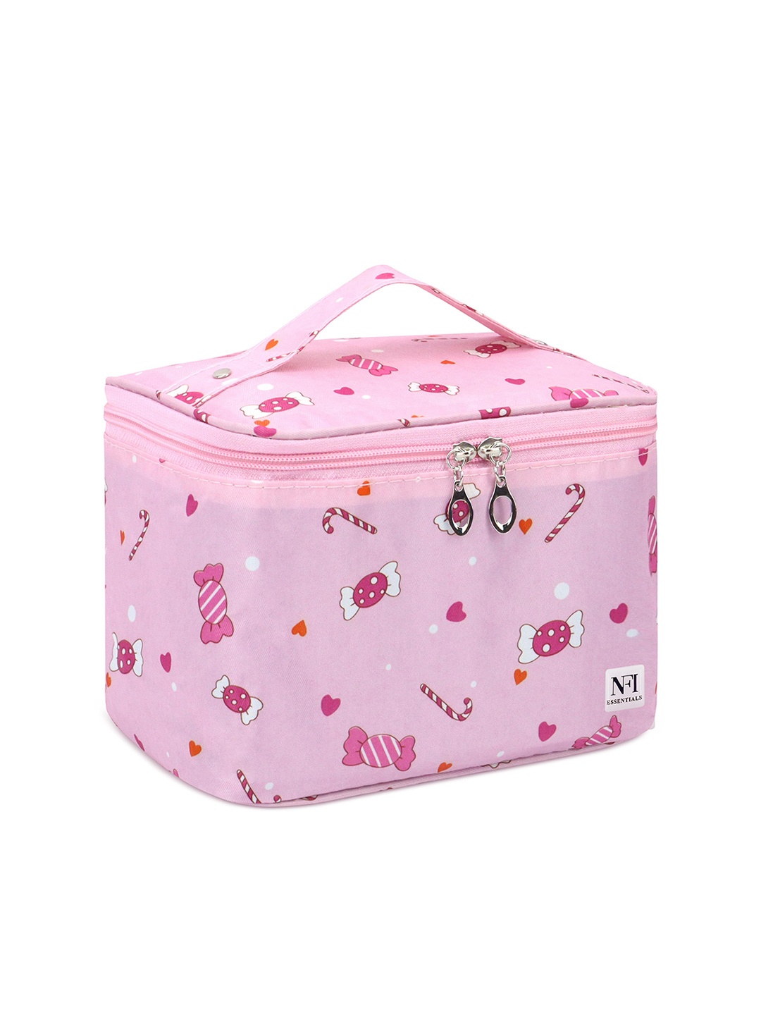 

NFI essentials Printed Cotton Cosmetic Makeup Pouch - Pink