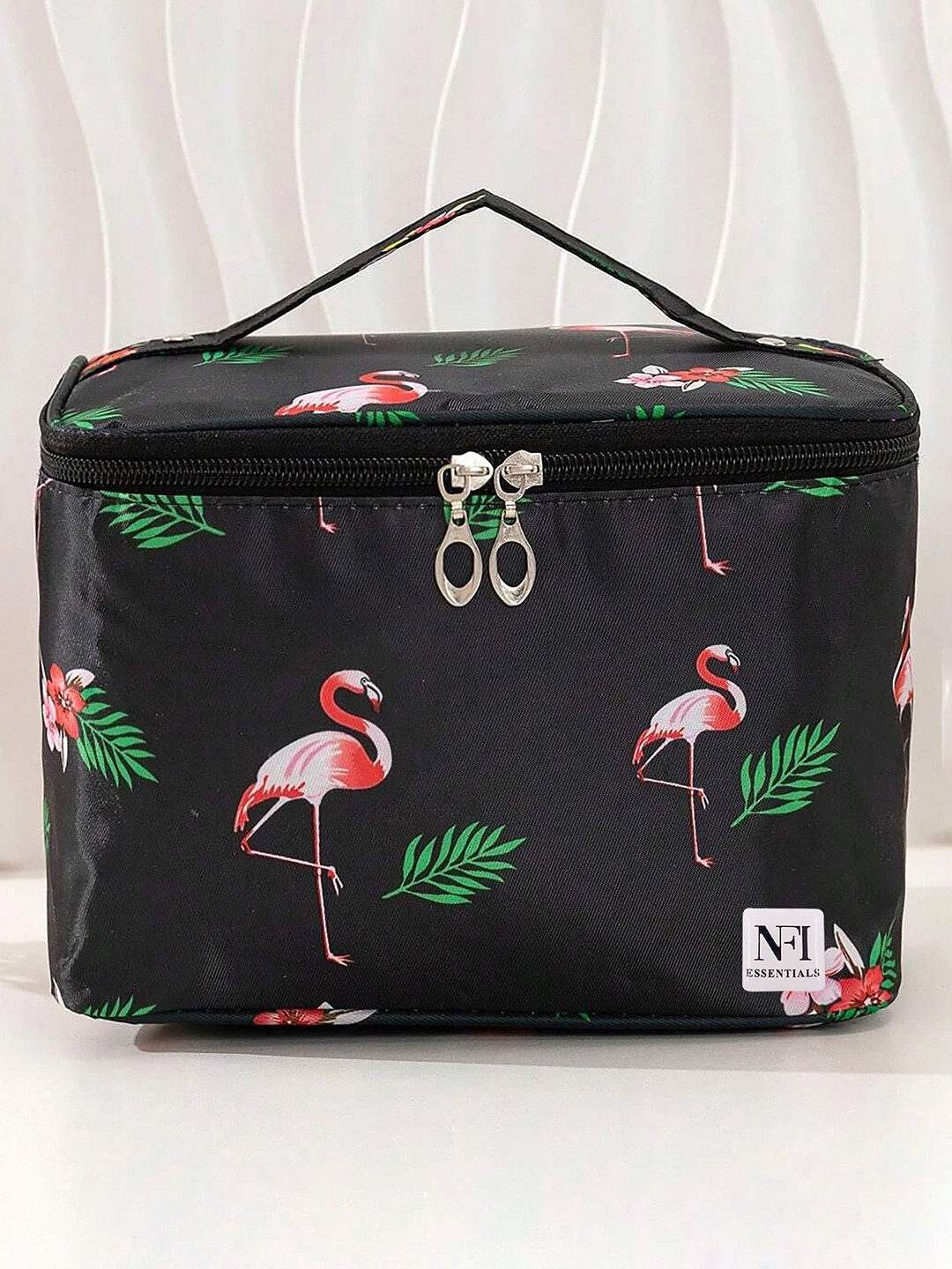 

NFI essentials Printed Makeup Pouch, Black