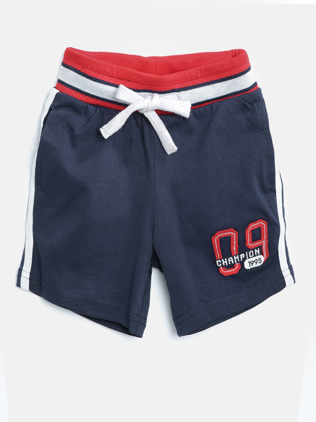 

Palm Tree Boys Navy Blue Solid Regular Fit Shorts