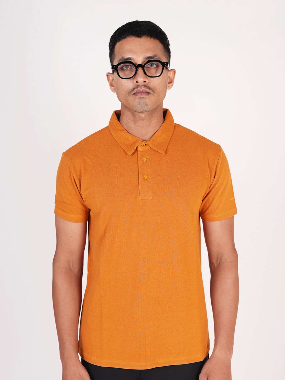 

MONKSTORY Men Solid Polo Collar T-shirt, Mustard
