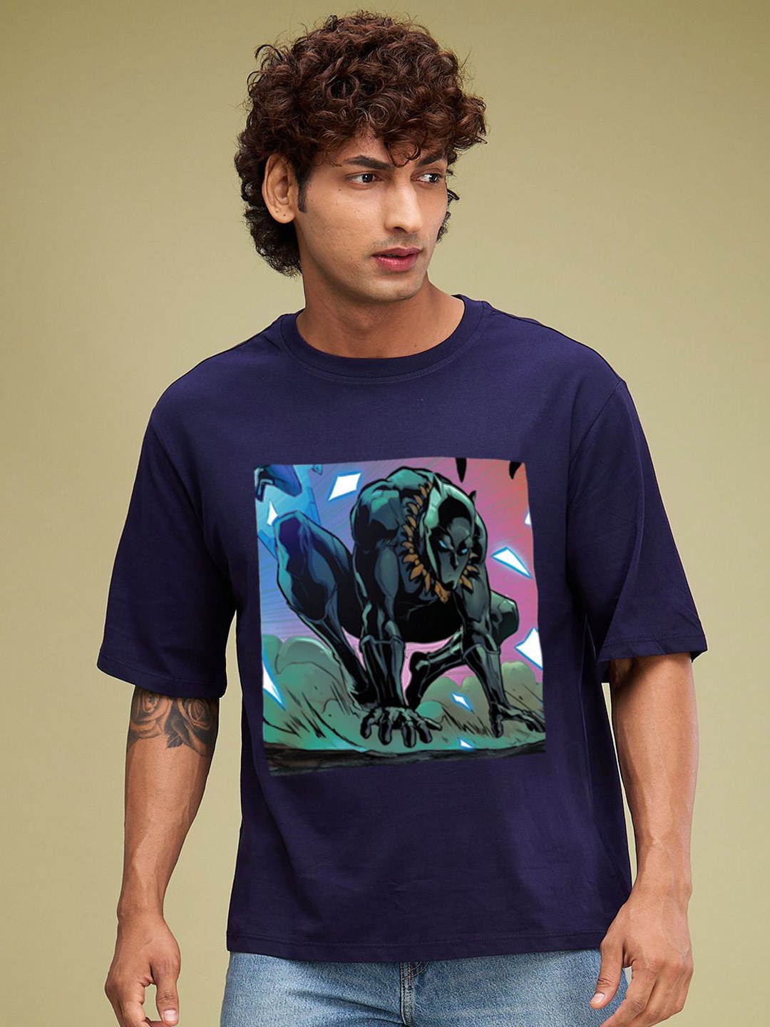 

Kook N Keech Marvel Graphic Printed T-shirt, Navy blue