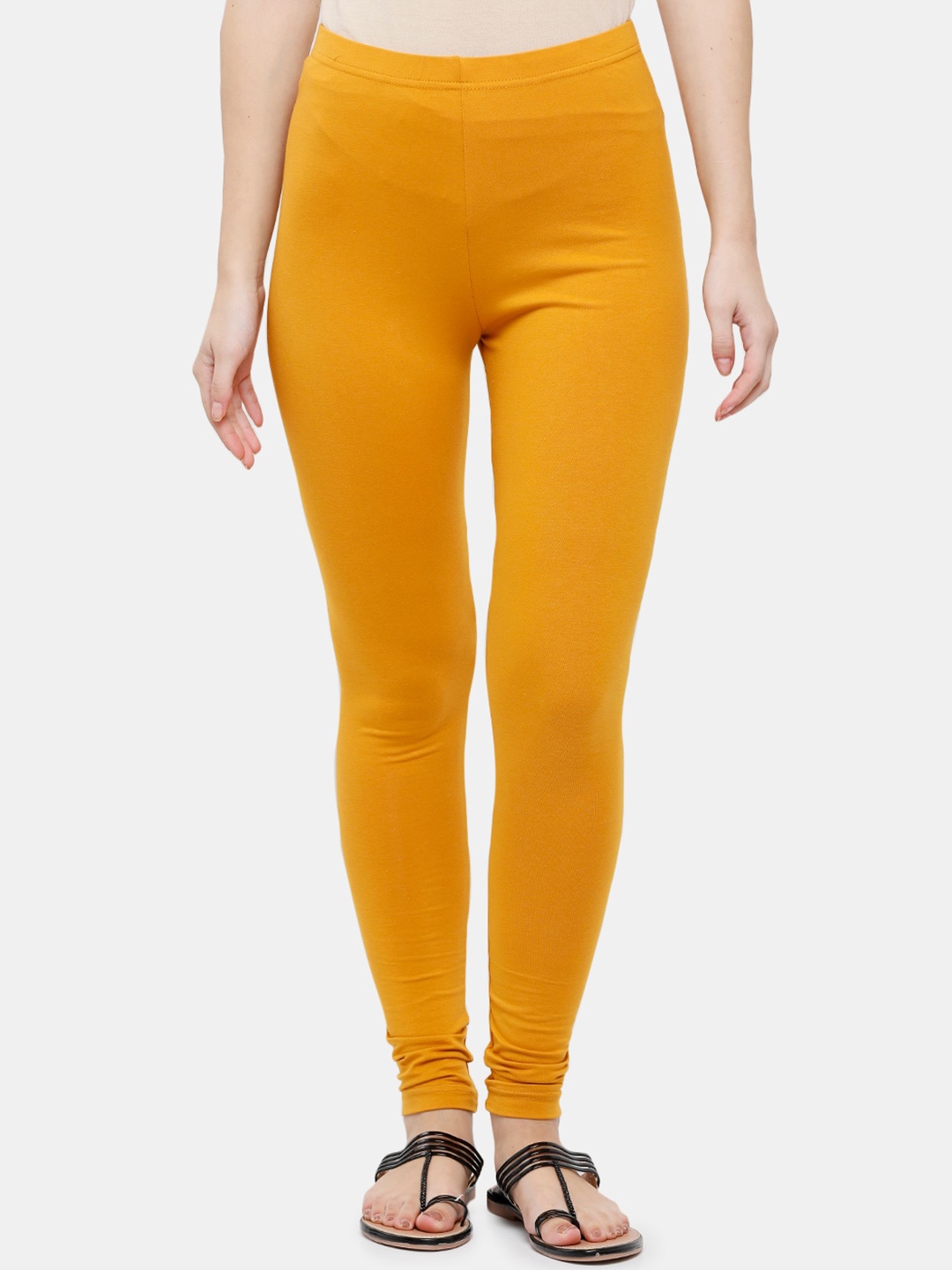 

De Moza Cotton Churidar Length Leggings, Mustard