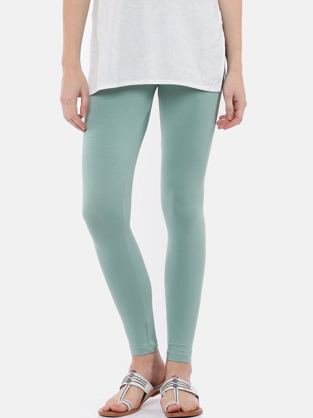

De Moza Cotton Ankle Length Leggings, Blue
