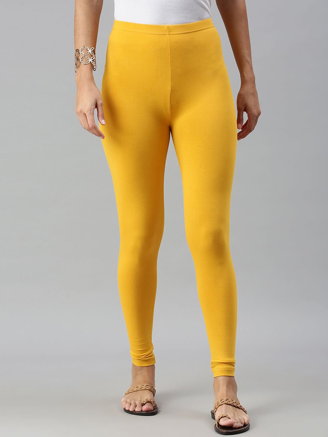 

De Moza Cotton Churidar Length Leggings, Mustard