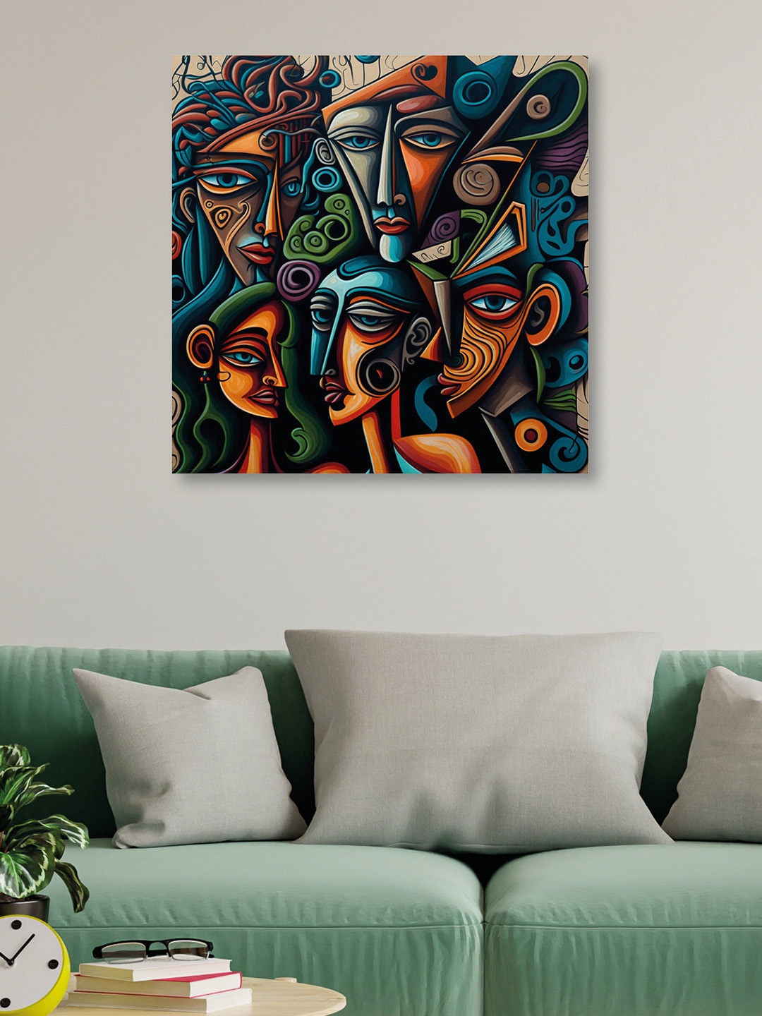 

OLIVE TREE Blue & Green Canvas Paintings Wall Art