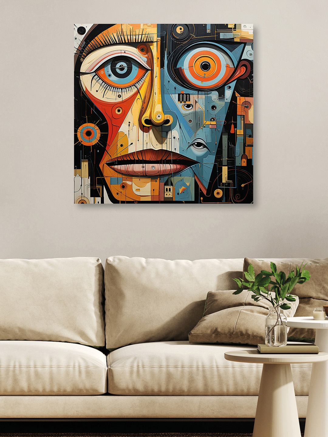 

OLIVE TREE Blue & Red Canvas Paintings Wall Art