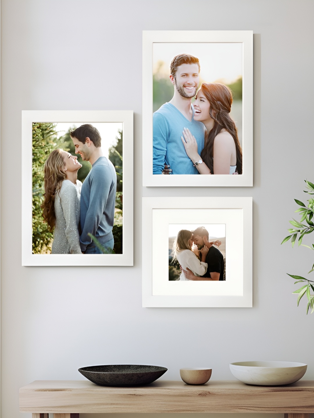

Art Street White 3 Pieces Wooden Wall Photo Frames