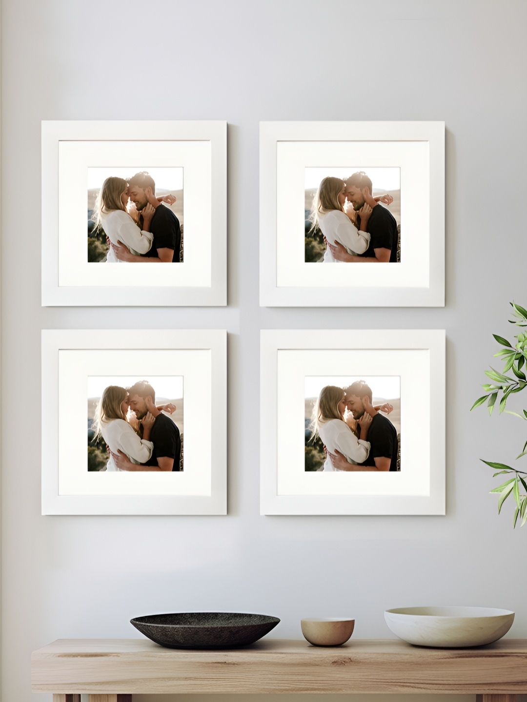 

Art Street White 4 Pieces Wooden Wall Photo Frames