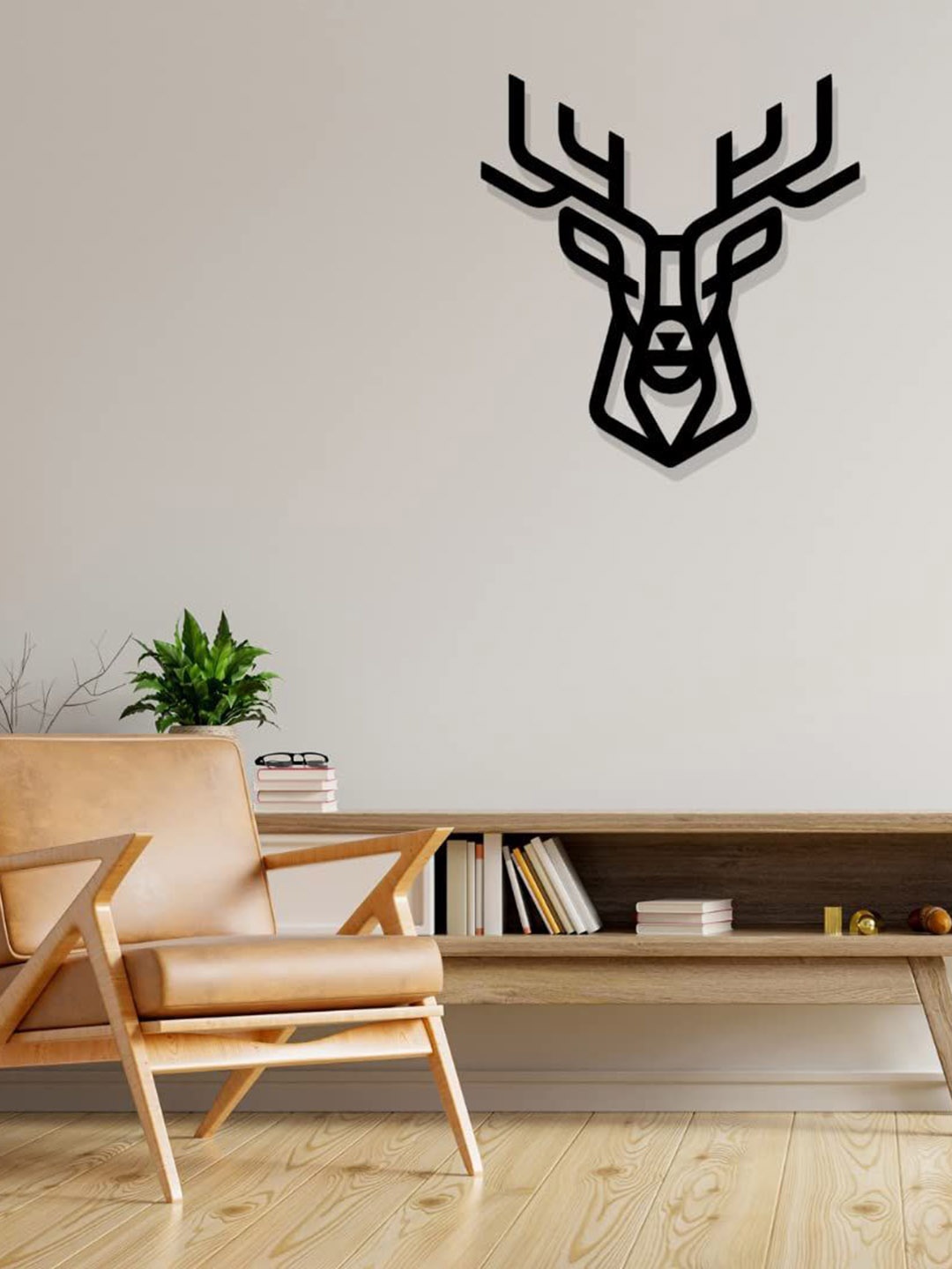 

Artrooms Deer Head Metal Wall Art, Black
