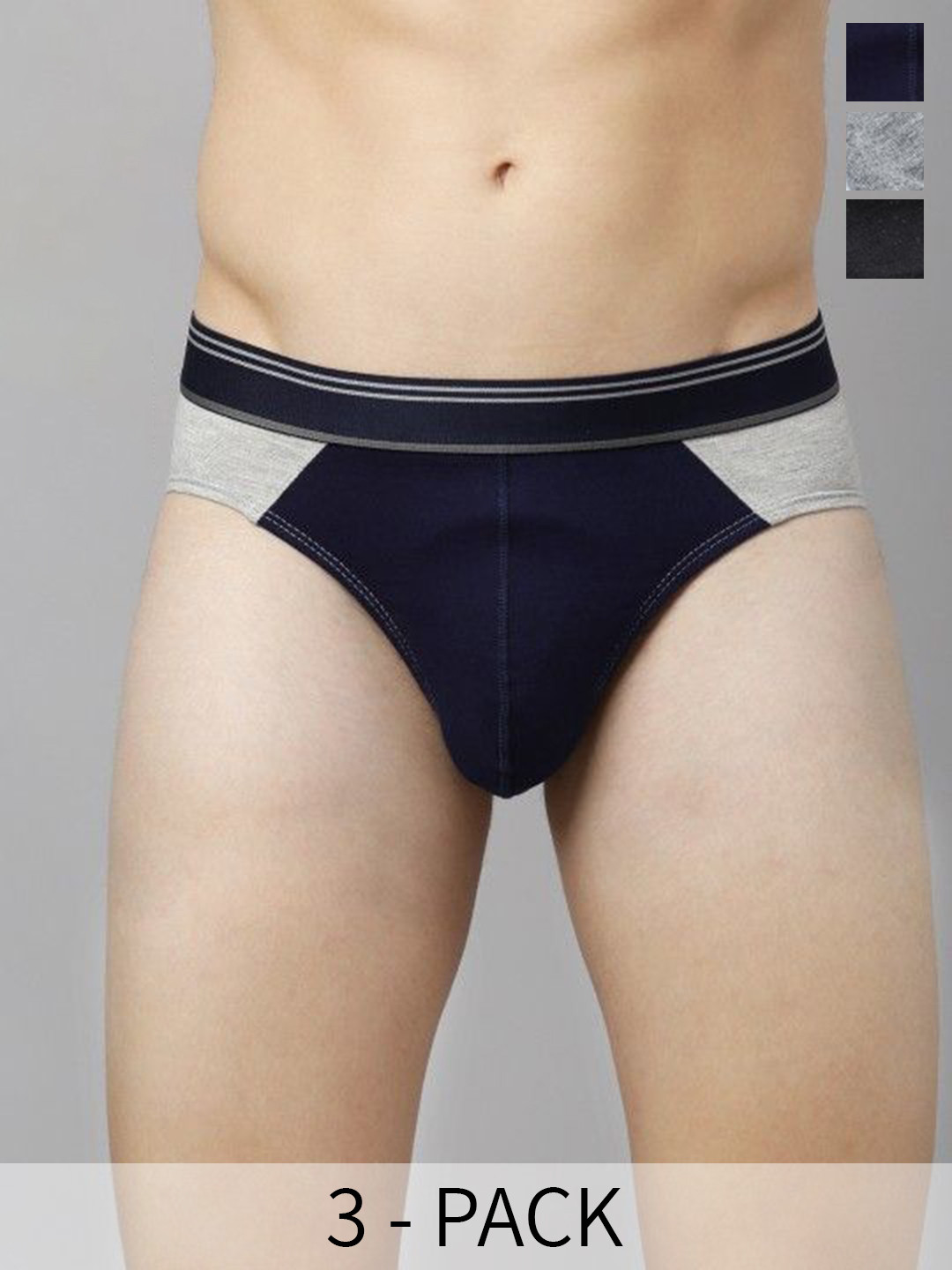 

The Roadster Lifestyle Co. Navy Blue Pack Of 3 Hipster Briefs RD-B-78-p3-BlkNC-2p