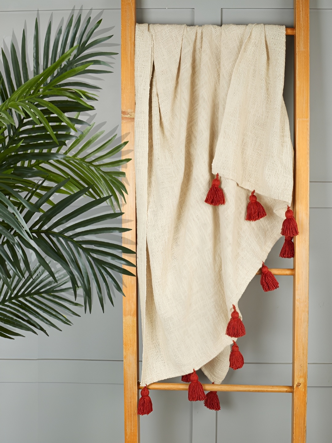 

HOMADORN Pure Cotton Breathable Throw, Off white